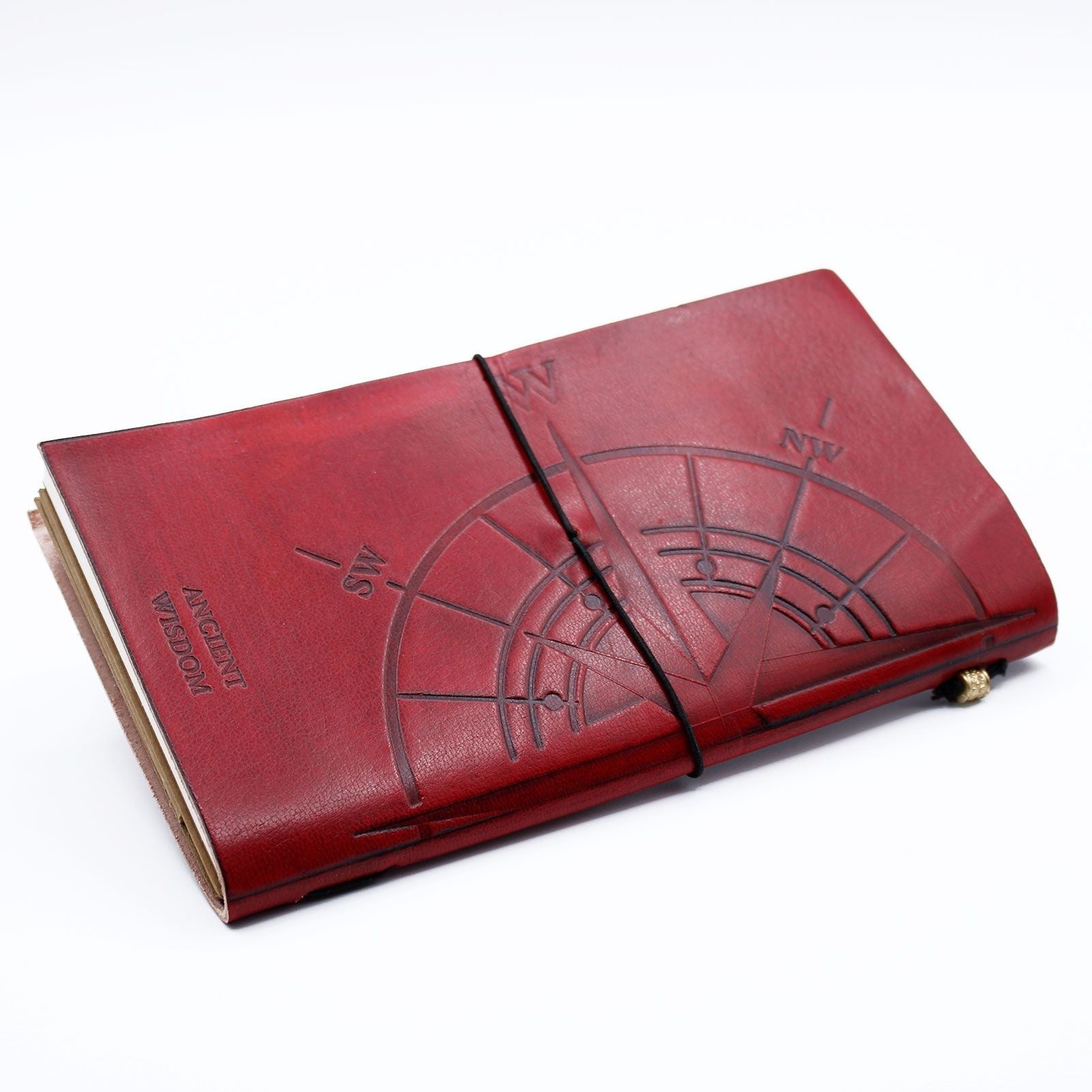 Handmade Leather Journal - Little Book of Big Plans - Red (80 pages) - Luna Panther