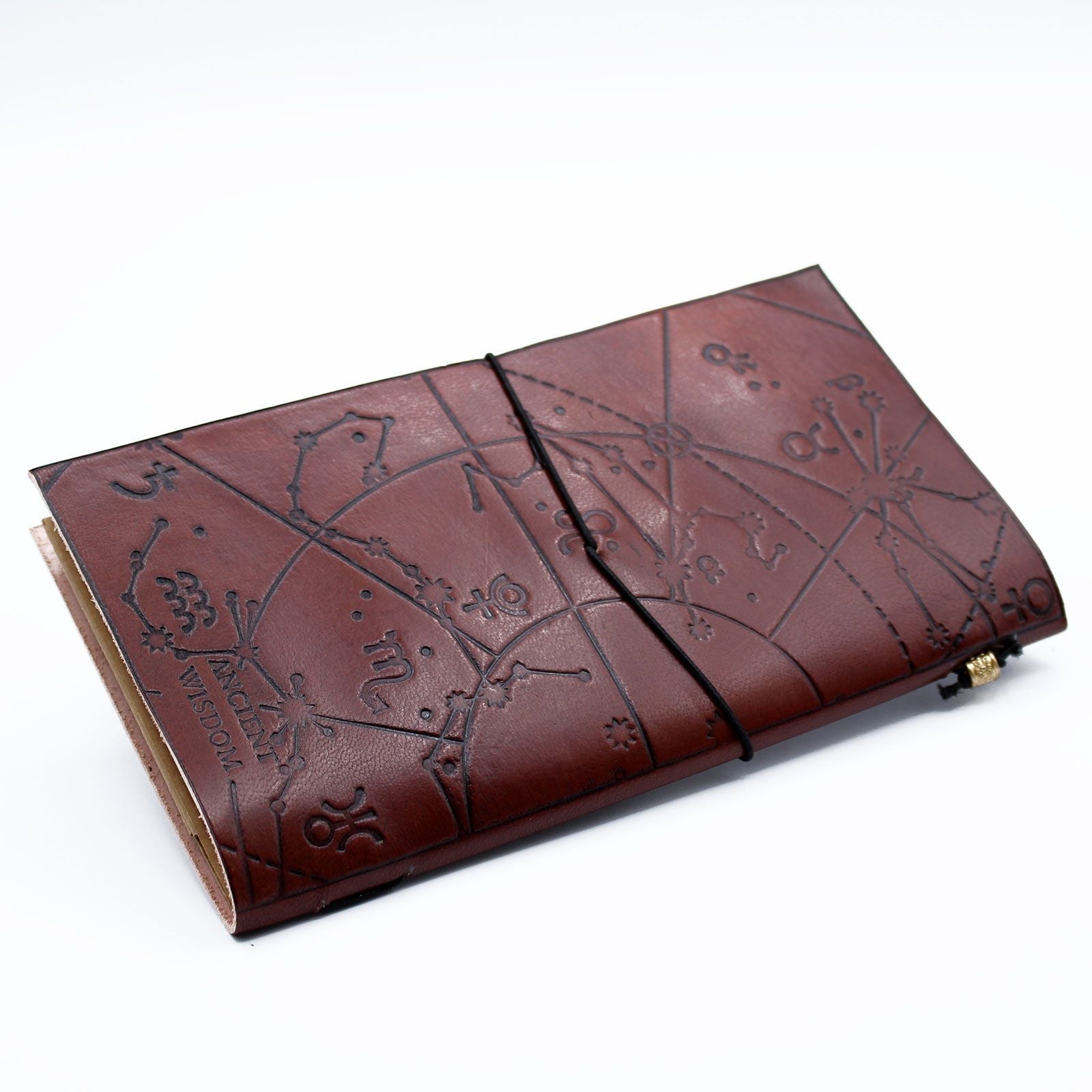 Handmade Leather Journal - My Bucket List Book - Brown (80 pages) - Luna Panther