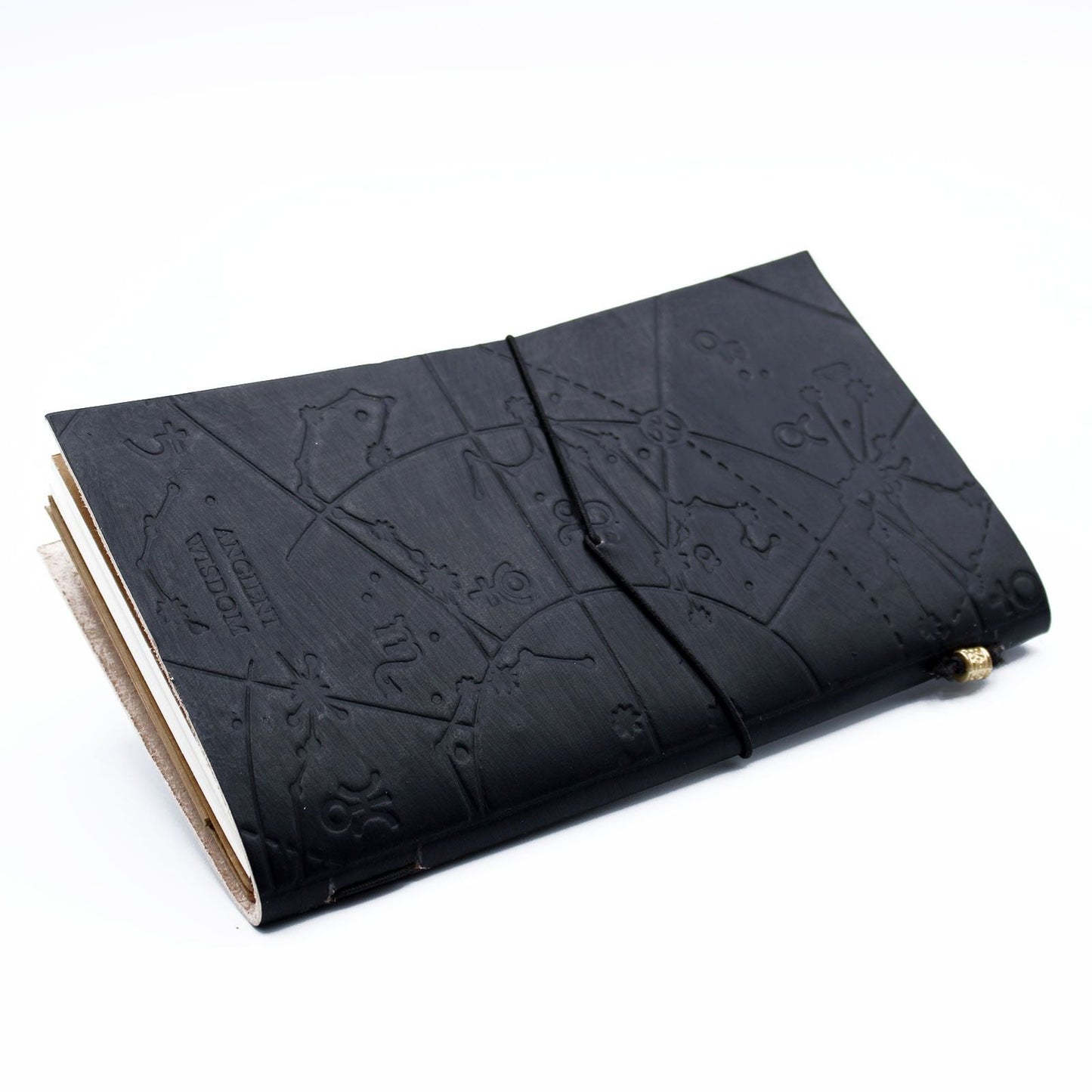 Handmade Leather Journal - My Little Black Book - Black (80 pages) - Luna Panther