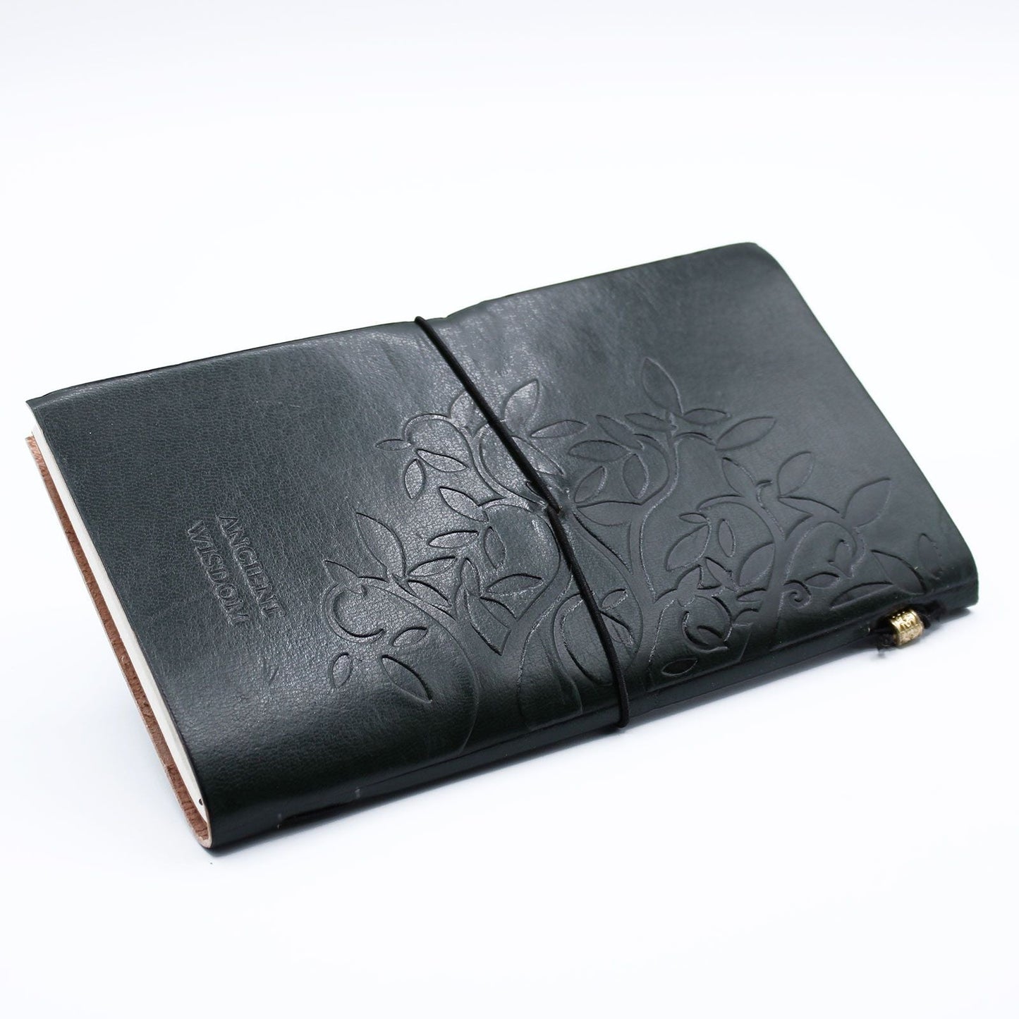 Handmade Leather Journal - Tree of Life - Green (80 pages) - Luna Panther