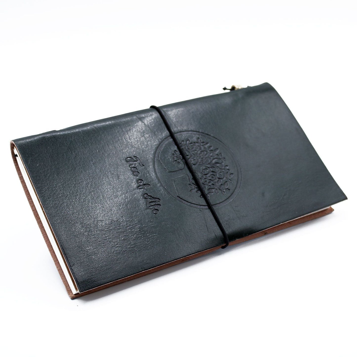 Handmade Leather Journal - Tree of Life - Green (80 pages) - Luna Panther