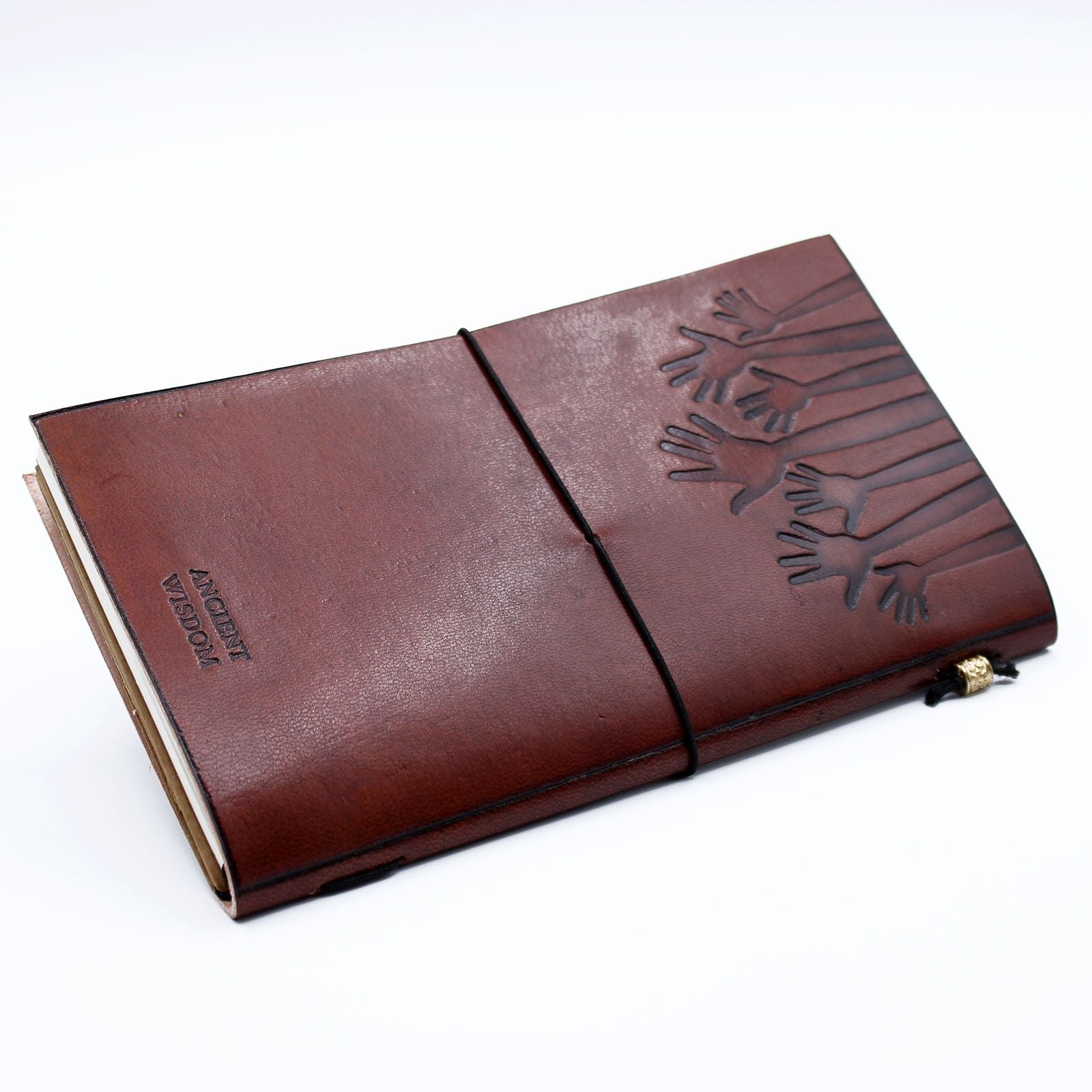 Handmade Leather Journal - True Friends - Brown (80 pages) - Luna Panther