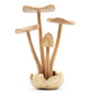 Handmade Parasite Wood Art Carving - Set of 4 Large Mushrooms - Luna Panther