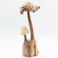 Handmade Parasite Wood Art Carving - Set of Two Mushrooms - Luna Panther