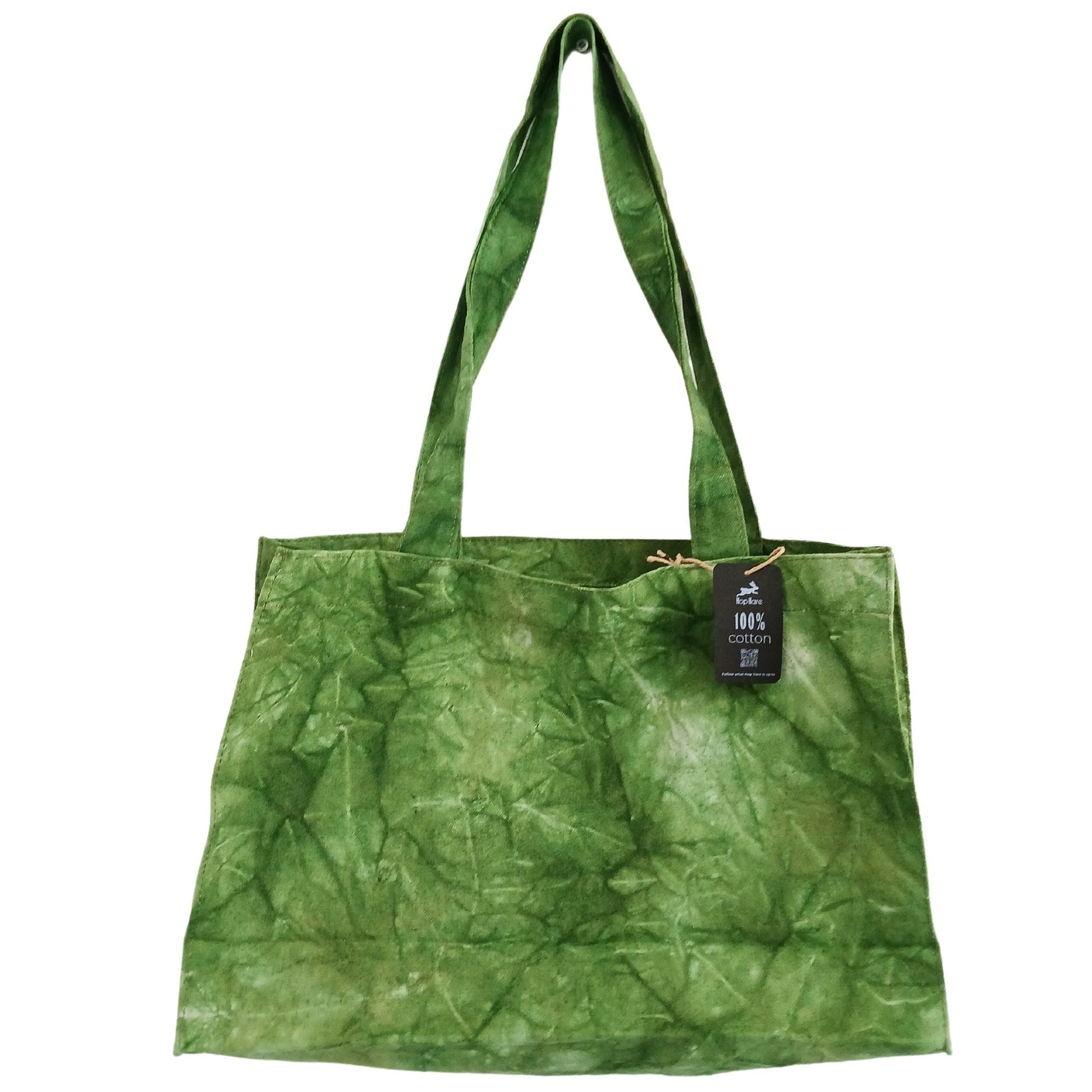 Polished Handy Bag - Forest Green Stonewash Effect featuring natural patterning and unique variations - Luna Panther