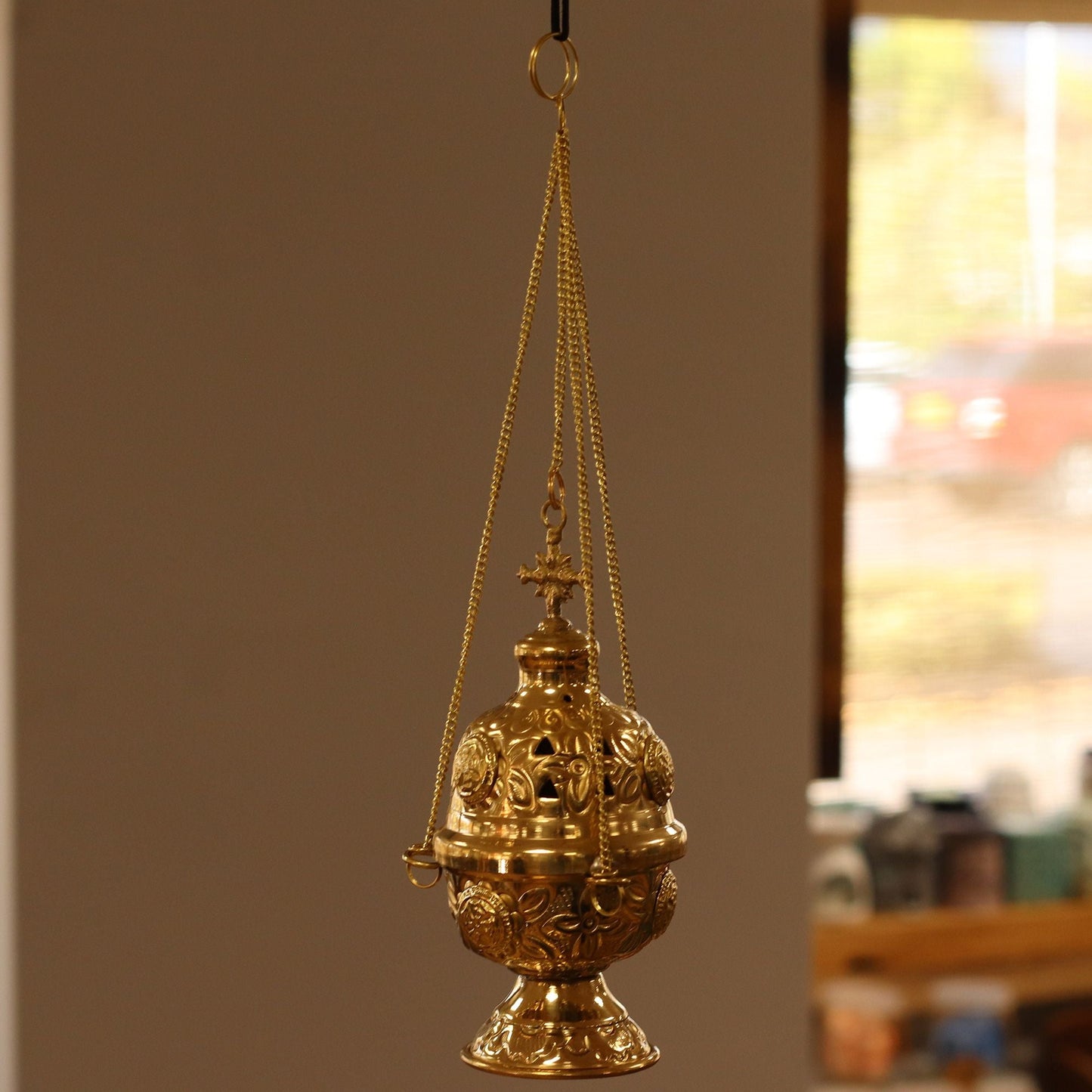 Hanging Brass Incense Burner - Luna Panther