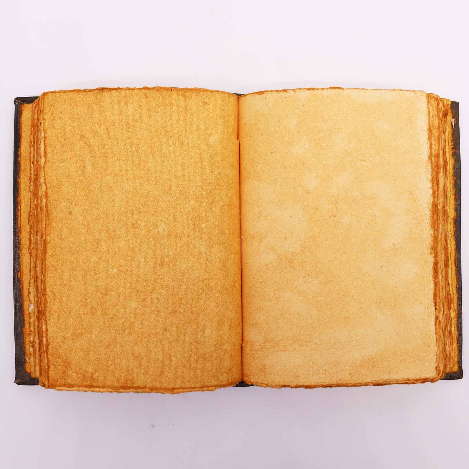 Heafty Brown Tan Book - Zinc Triple Moon Decor - 200 Deckle Edges Pages - 26x18cm - Luna Panther