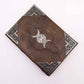 Heafty Brown Tan Book - Zinc Triple Moon Decor - 200 Deckle Edges Pages - 26x18cm - Luna Panther
