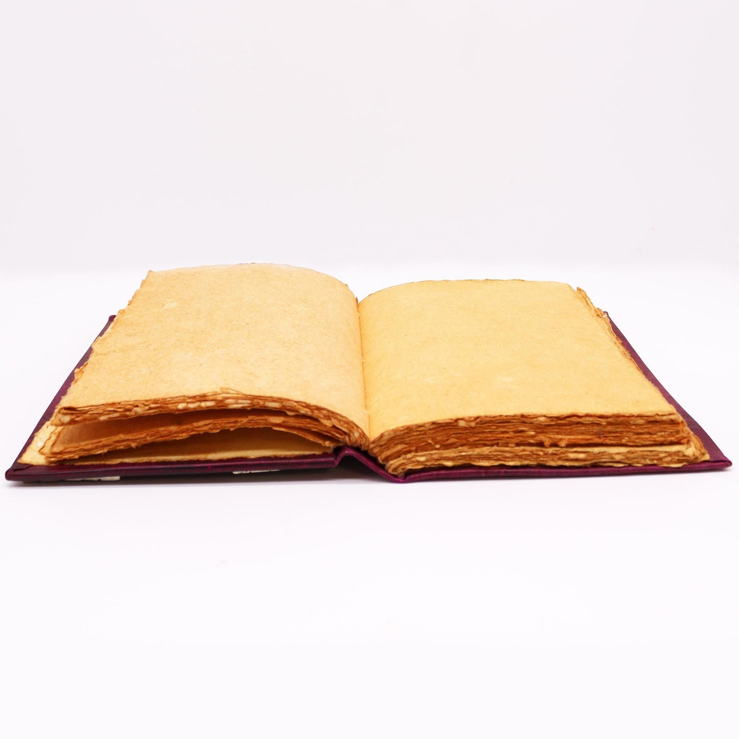 Heafty Red Tan Book - Zinc Hamsa Decor - 200 Deckle Edges Pages - 26x18cm - Luna Panther