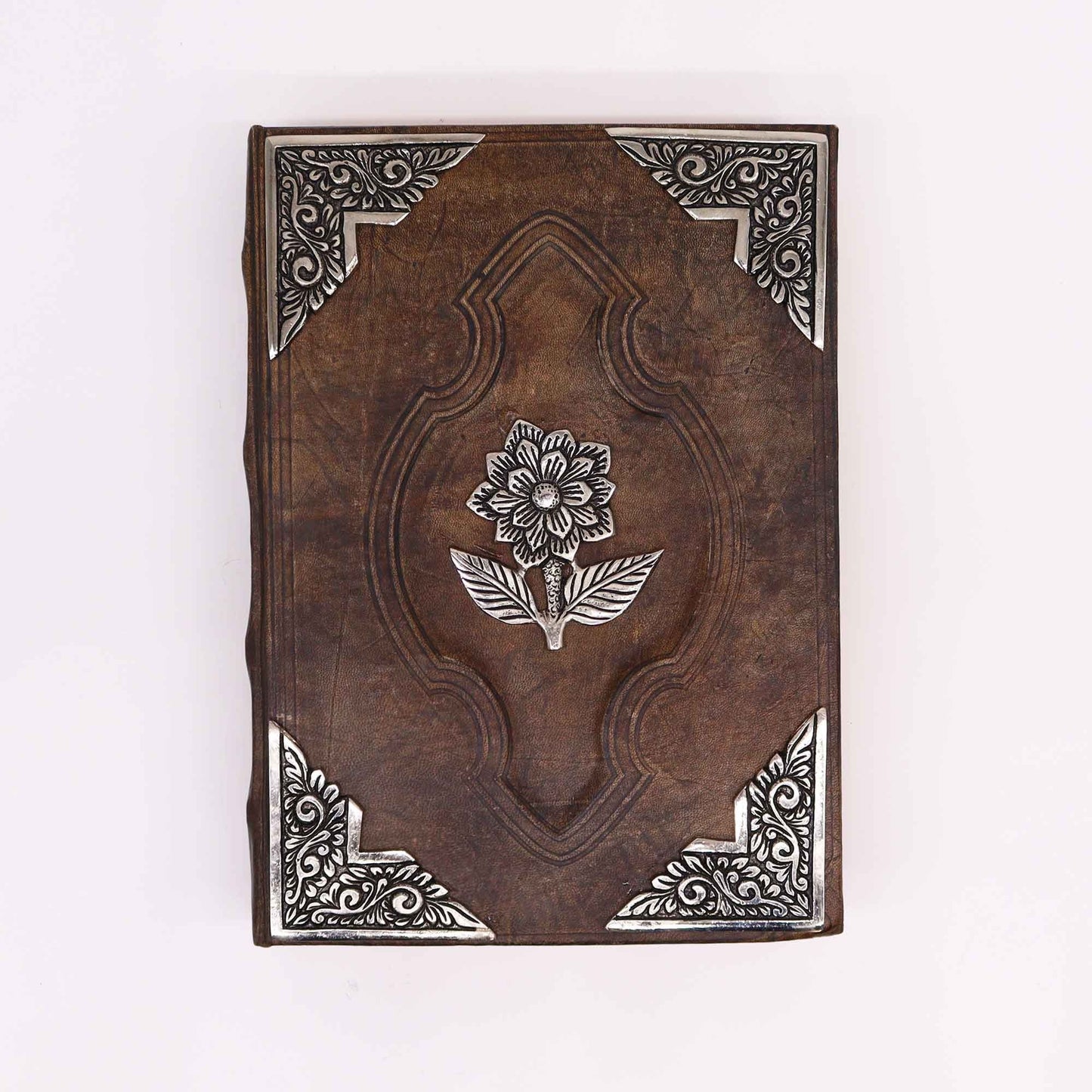 Heafty Red Tan Book - Zinc Rose Decor - 200 Deckle Edges Pages - 26x18cm - Luna Panther