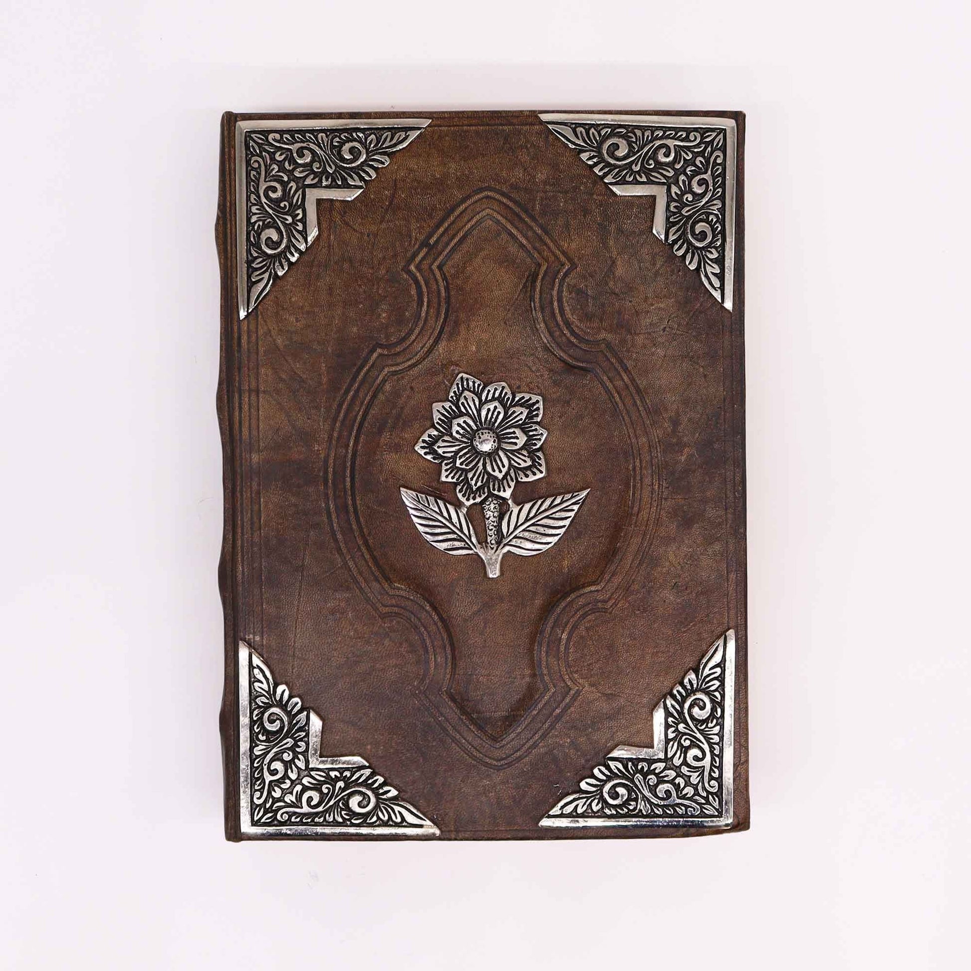 Heafty Red Tan Book - Zinc Rose Decor - 200 Deckle Edges Pages - 26x18cm - Luna Panther