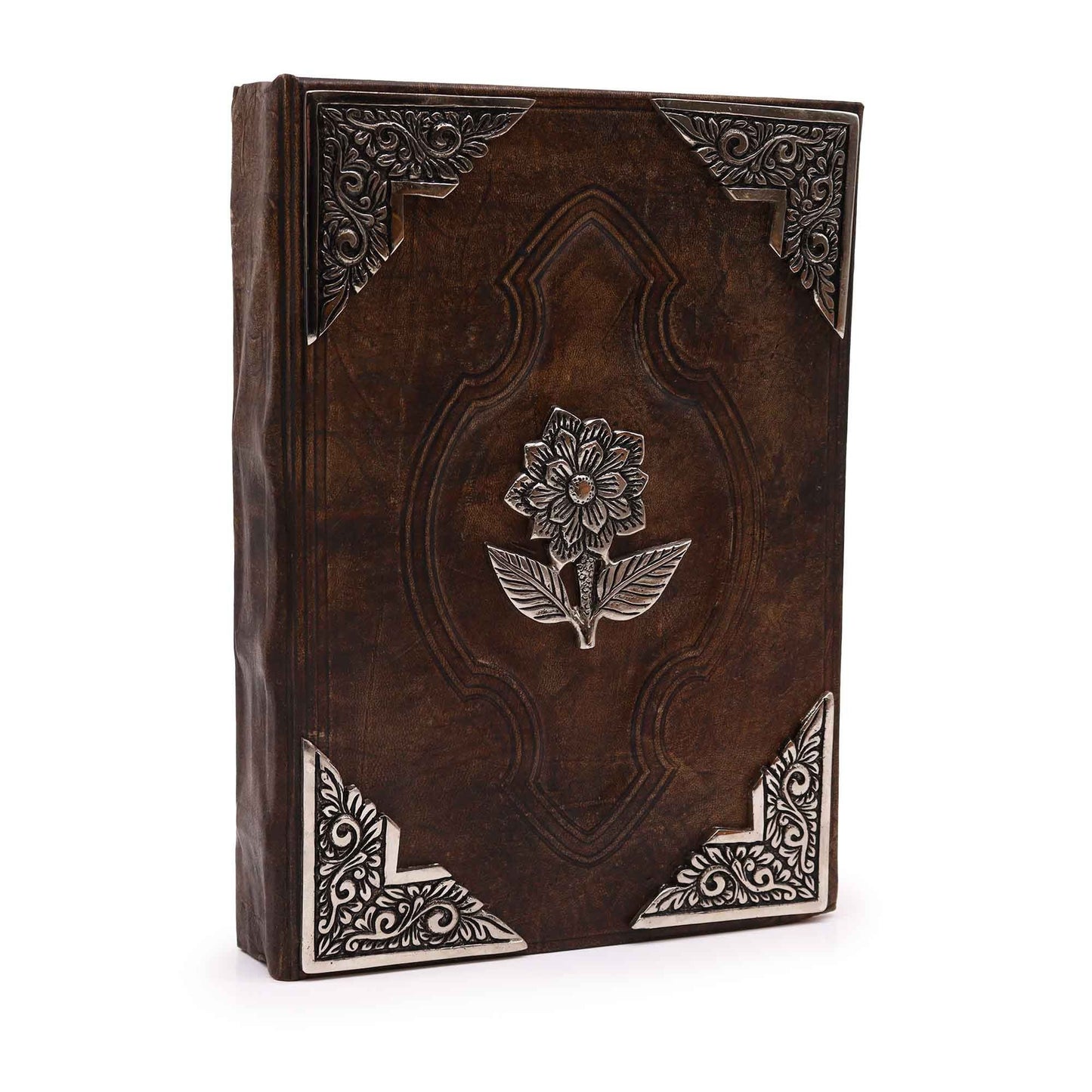 Heafty Red Tan Book - Zinc Rose Decor - 200 Deckle Edges Pages - 26x18cm - Luna Panther