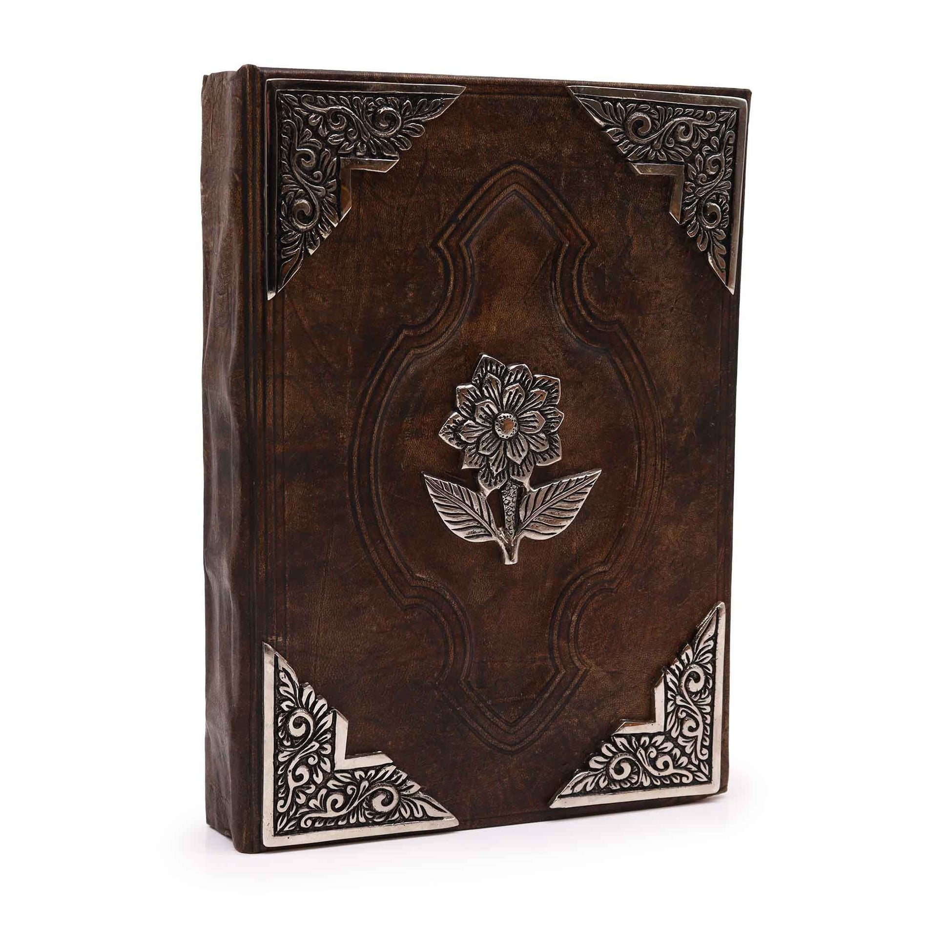 Heafty Red Tan Book - Zinc Rose Decor - 200 Deckle Edges Pages - 26x18cm - Luna Panther