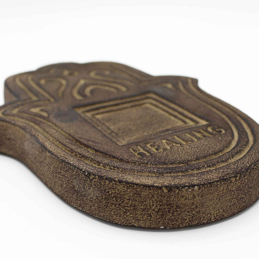 Healing Incense Plate - Antique Stone Effect - Luna Panther alternate view