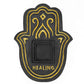 Healing Incense Plate - Black & Gold Lava - Stone Effect - Luna Panther