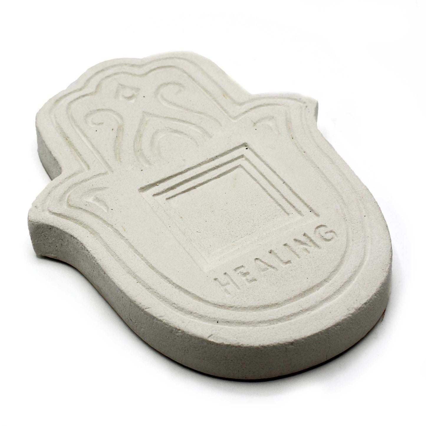 Healing Incense Plate - White Stone Effect - Luna Panther