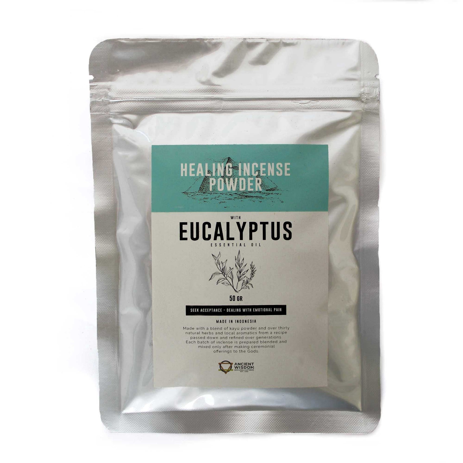 Healing Incense Powder - Eucalyptus 50gm - Luna Panther