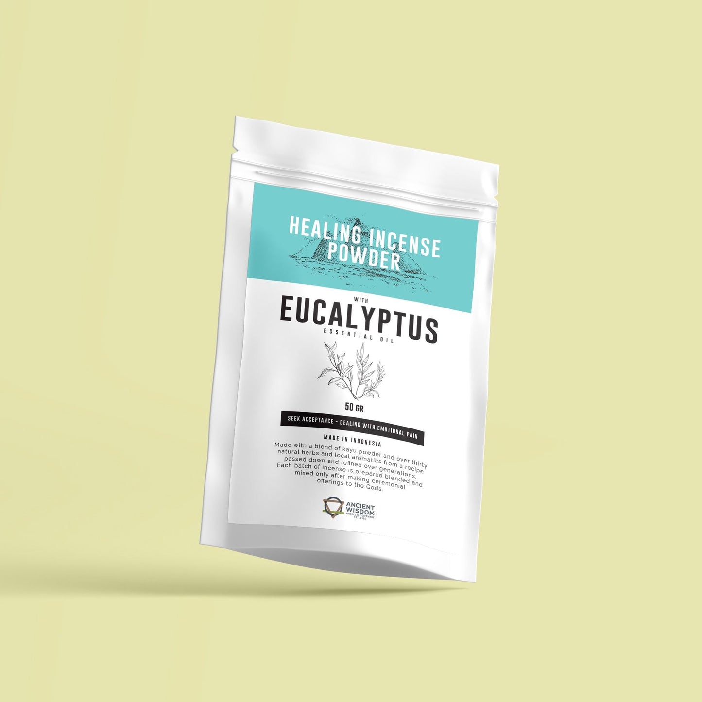Healing Incense Powder - Eucalyptus 50gm - Luna Panther