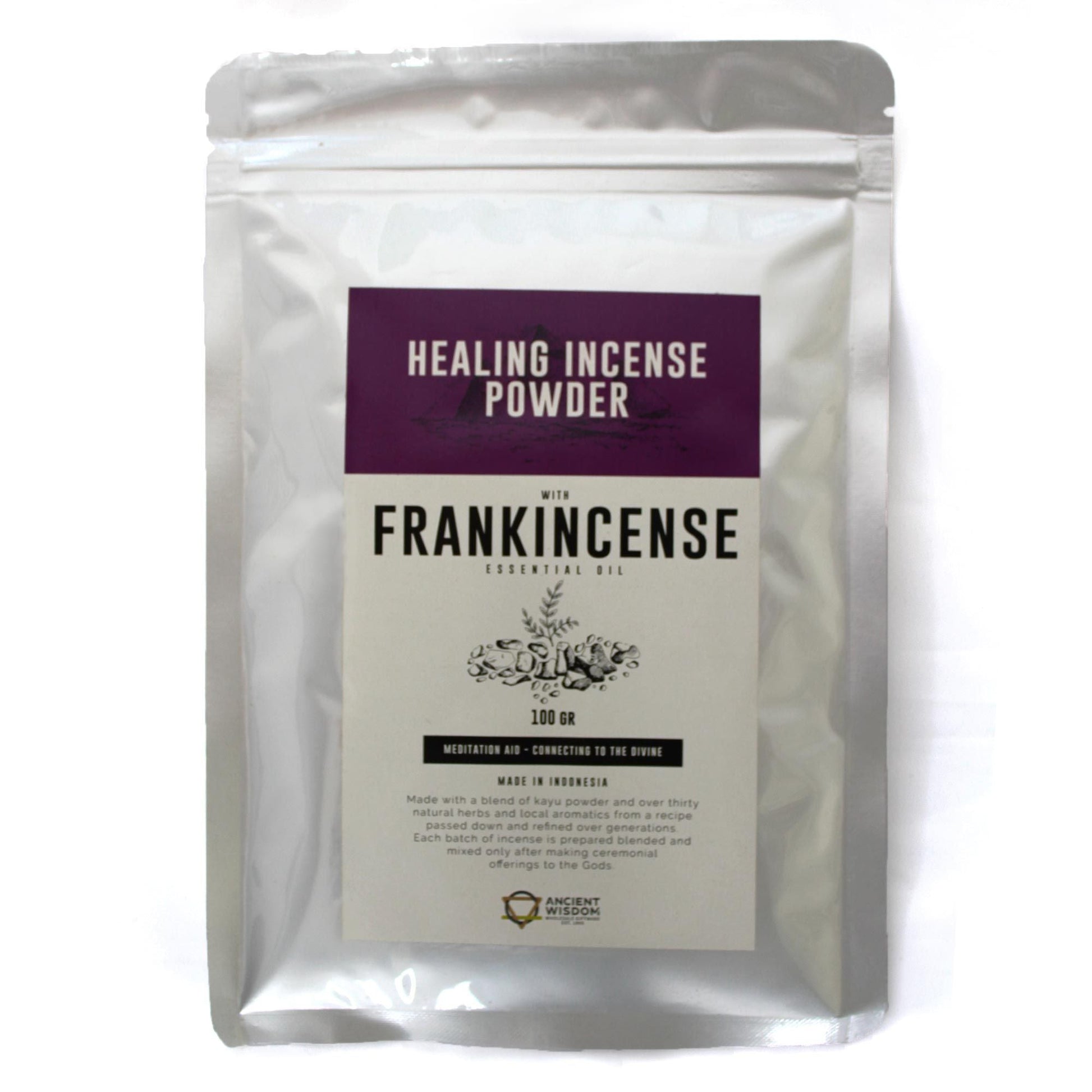 Healing Incense Powder - Frankincense 100gm - Luna Panther
