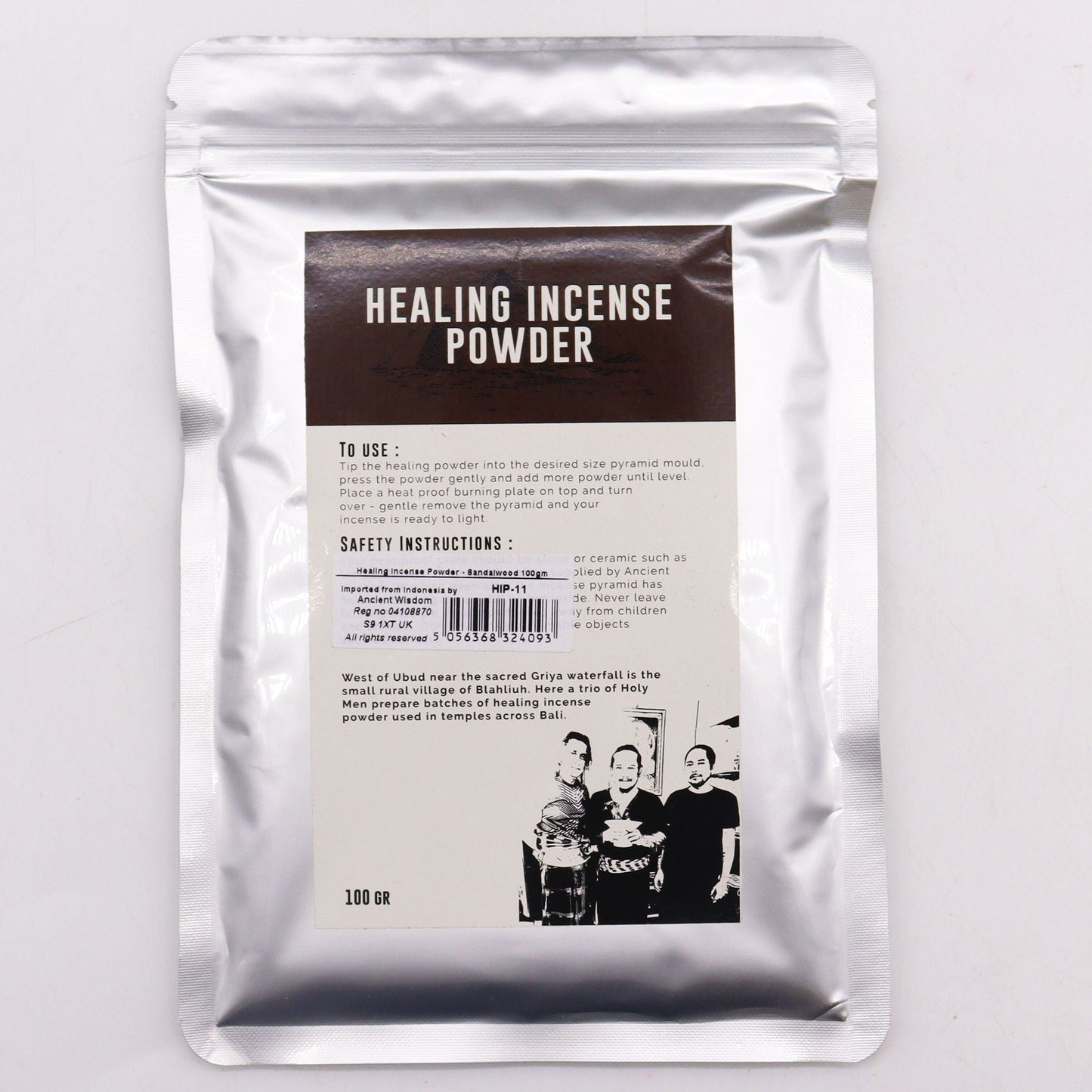 Healing Incense Powder - Sandalwood 100gm - Luna Panther