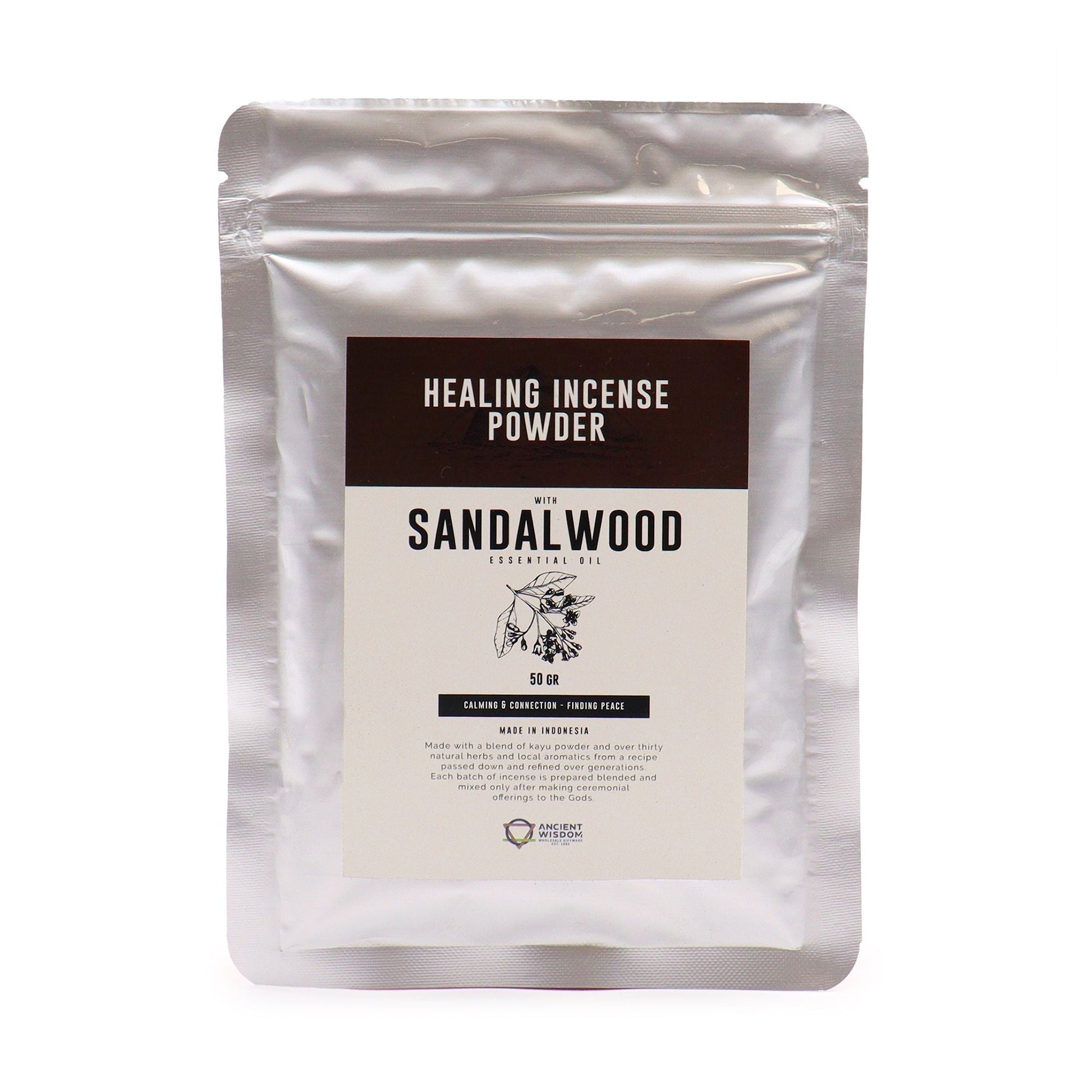 Healing Incense Powder - Sandalwood 50gm - Luna Panther