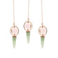 Heart Compass – Two Piece Spinning Merkaba Star in Copper Pendulum – Rose Quartz & Green Aventurine - Luna Panther