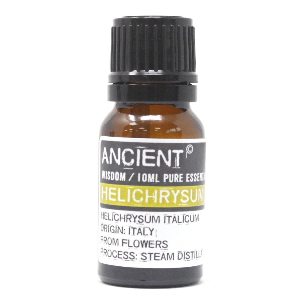 Polished Helichrysum Essential Oil 10ml featuring natural patterning and unique variations - Luna Panther