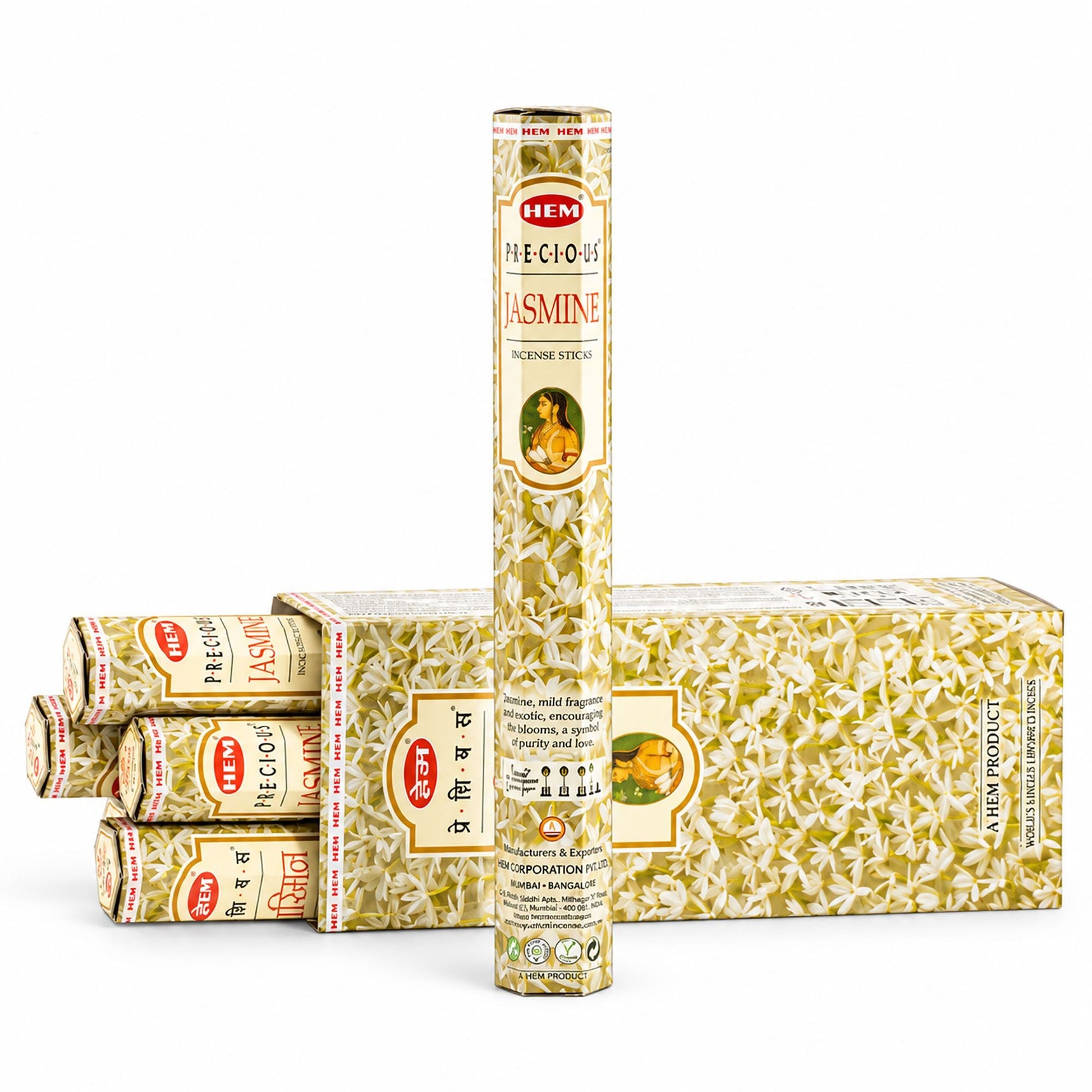 HEM Hexagonal Incense – Precious Jasmine - Luna Panther