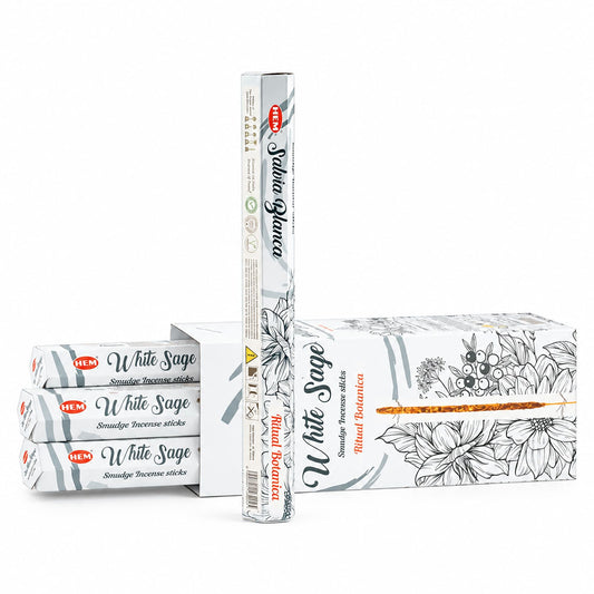 HEM Hexagonal Incense – Smudge – White Sage - Luna Panther