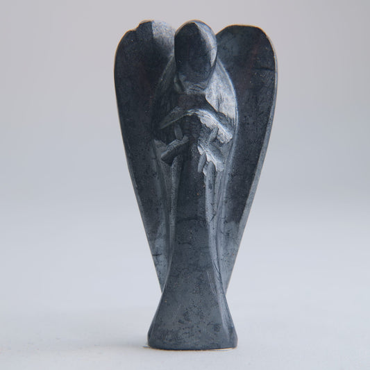 Hematite Angel Carving 83g 73mm - Luna Panther