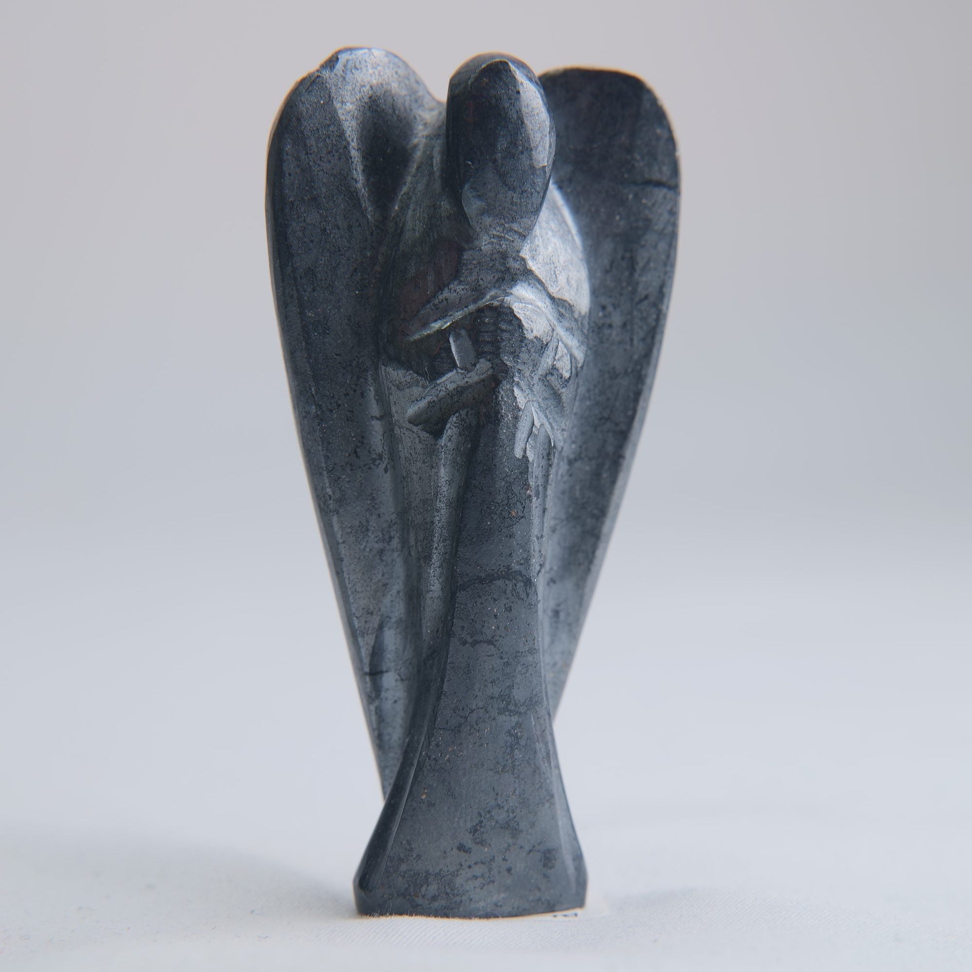 Hematite Angel Carving 83g 73mm - Luna Panther