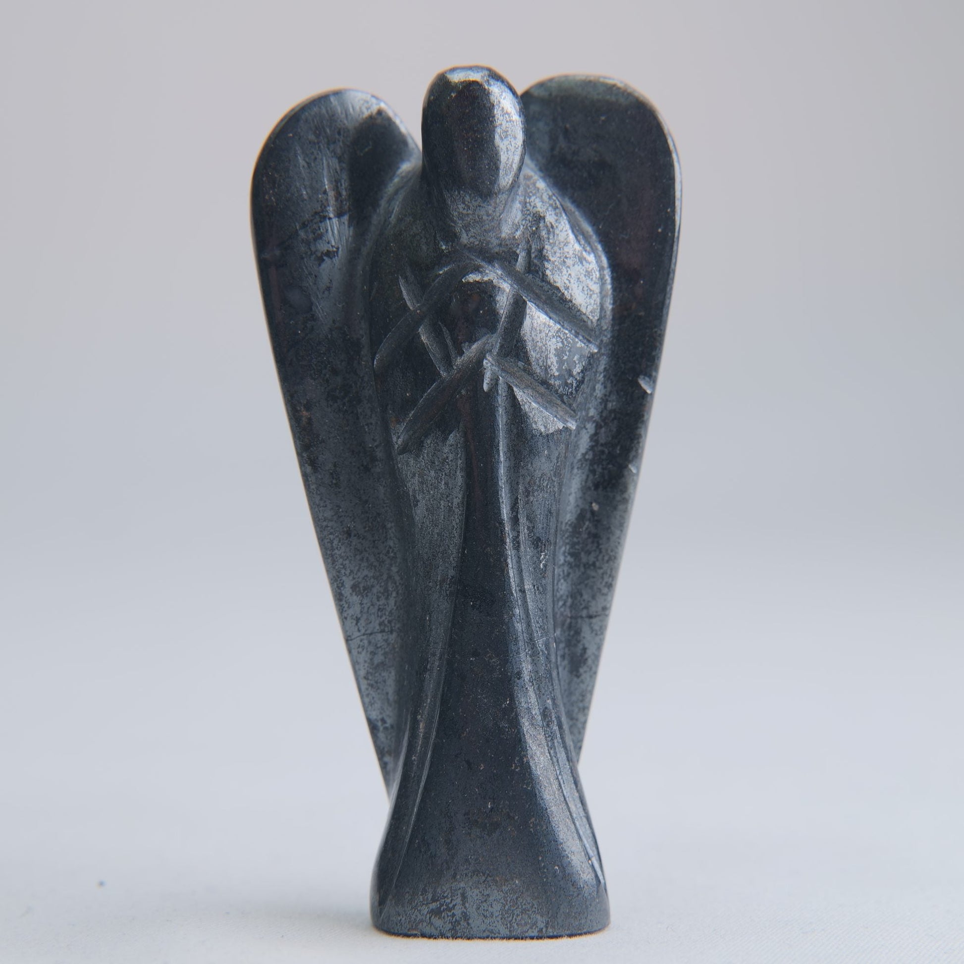 Hematite Crystal Angel 90g 78mm - Luna Panther