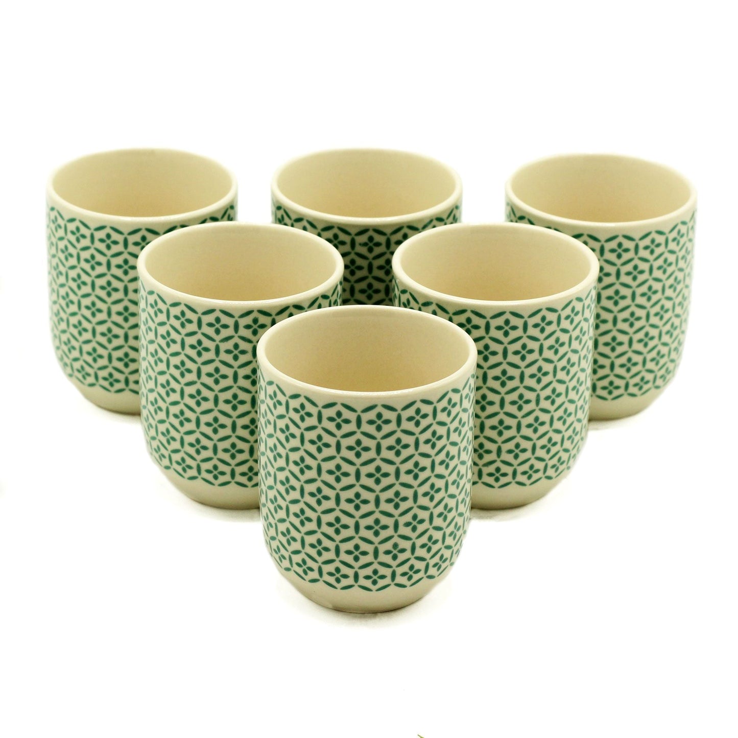 Herbal Tea Cups - Green Mosaic at Luna Panther