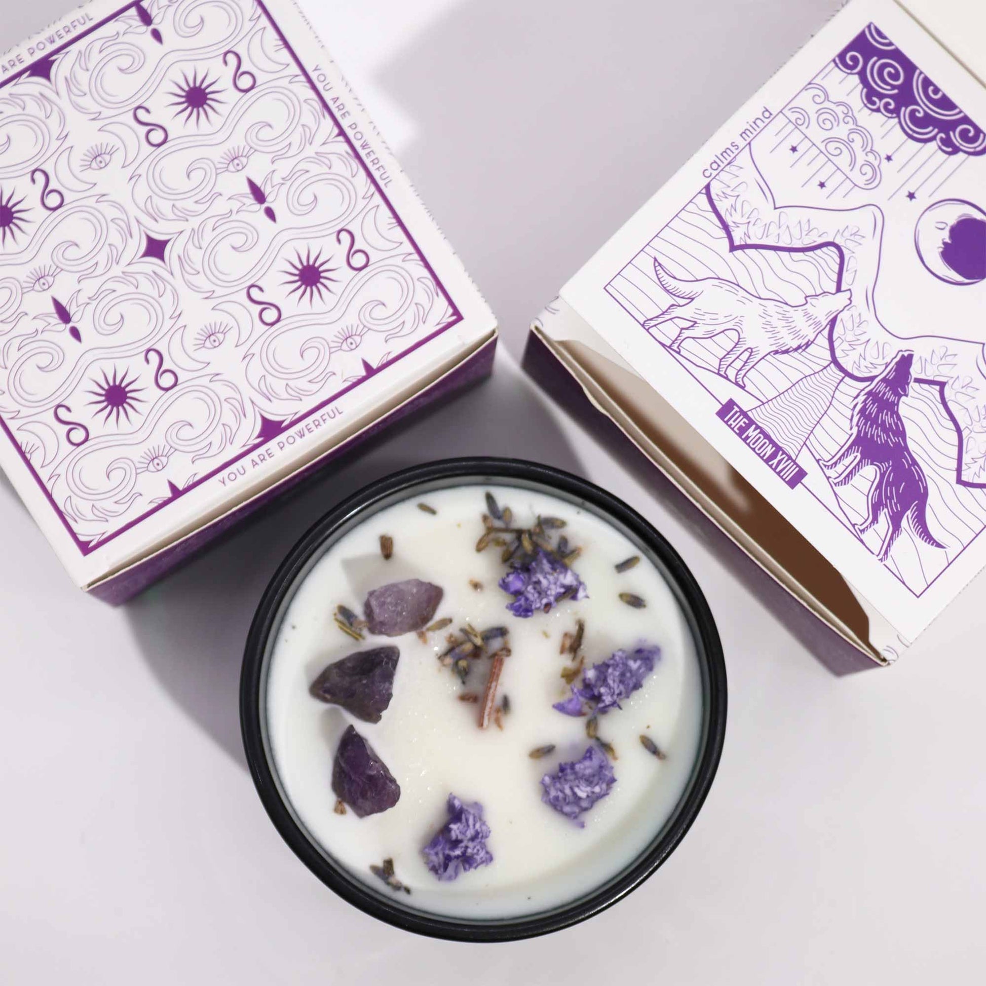 Hop Hare Crystal Magic Flower Candle - The Moon detail view 4 at Luna Panther