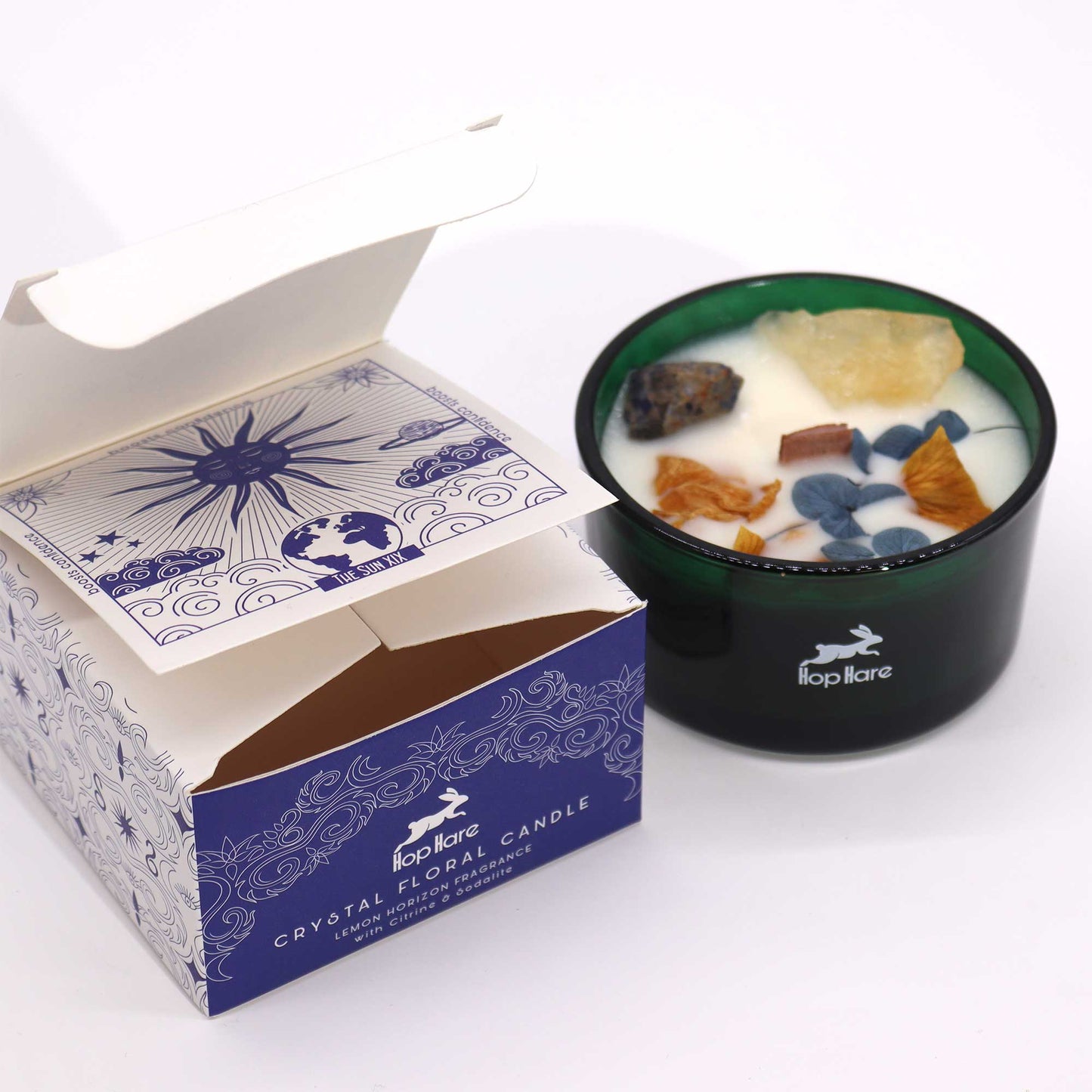 Hop Hare Crystal Magic Flower Candle - The Sun detail view 6 at Luna Panther