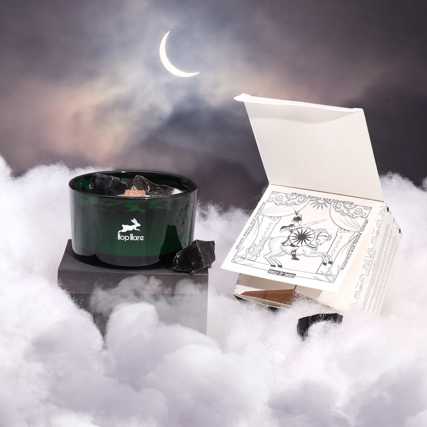 Hop Hare Crystal Magic Flower Candle - The Knight of Swords detail view 4 at Luna Panther