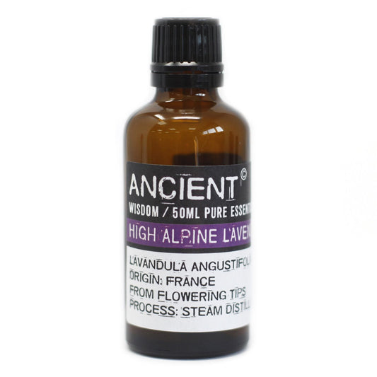 Polished High Alpine Lavender Essential Oil 50ml featuring natural patterning and unique variations - Luna Panther