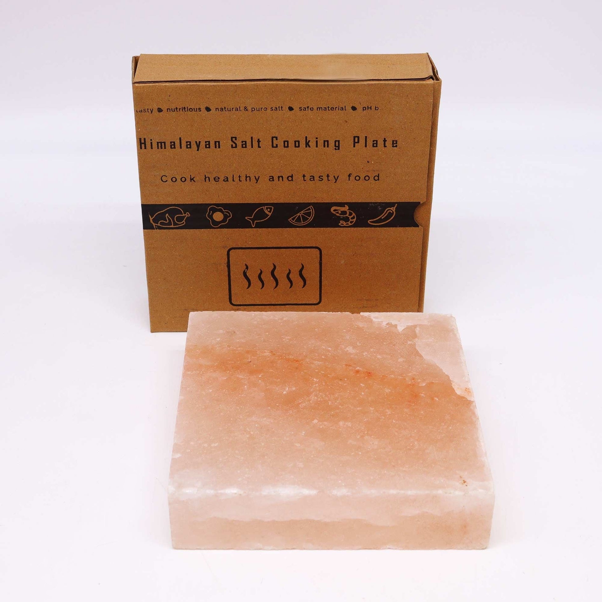 Himalayan Salt Cooking Plate - Square - 20x20x5cm - Luna Panther