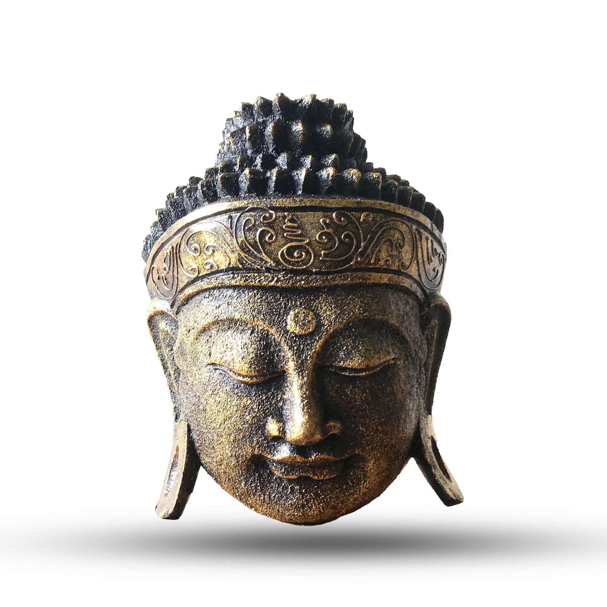 Home Decoration Buddha Head - 25cm - Gold Shine Finish - Luna Panther