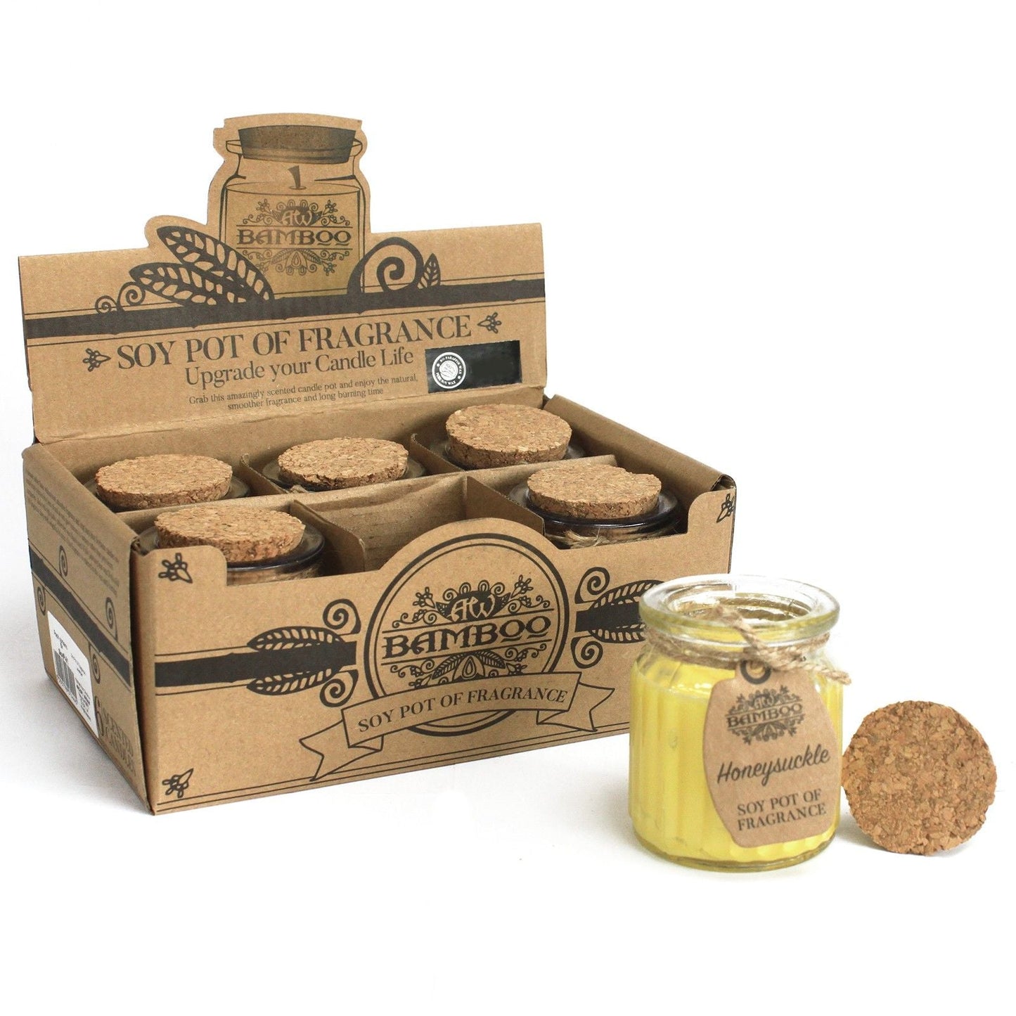 Honeysuckle Soy Pot of Fragrance Candles - Luna Panther