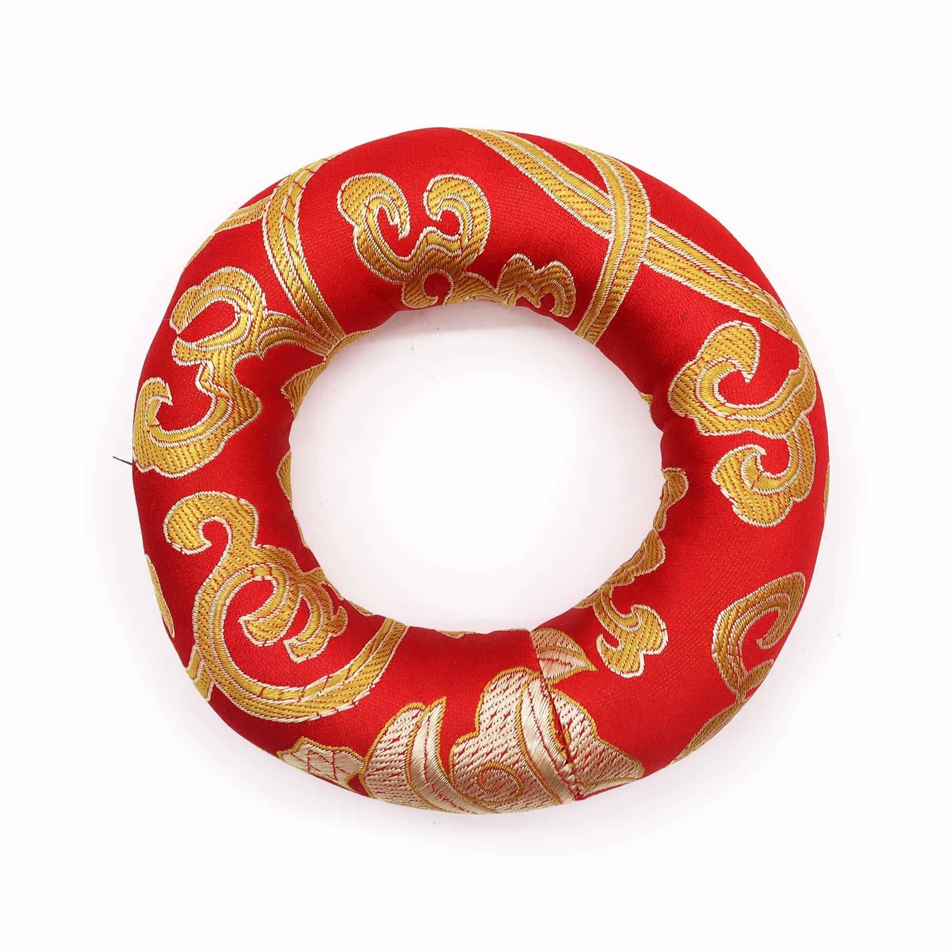 Polished Hoop Cushion 10cm (for 12-14cm Singing Bowl) - Red featuring natural patterning and unique variations - Luna Panther