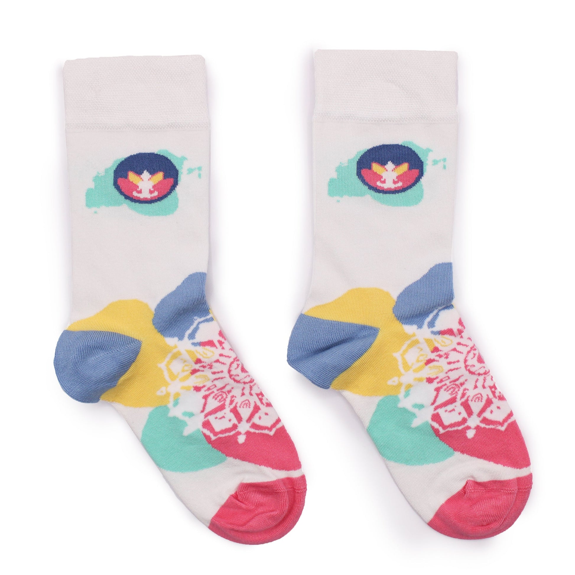 Polished Hop Hare Bamboo Socks - Meditation S/M featuring natural patterning and unique variations - Luna Panther