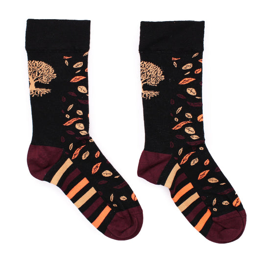 Polished Hop Hare Bamboo Socks - Tree of Life S/M featuring natural patterning and unique variations - Luna Panther