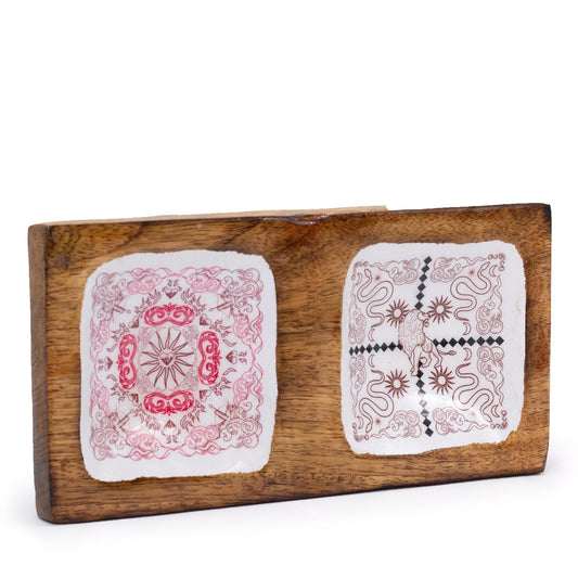 Hop Hare Enameled Double Trinket Tray - Cupid & Lion - Luna Panther