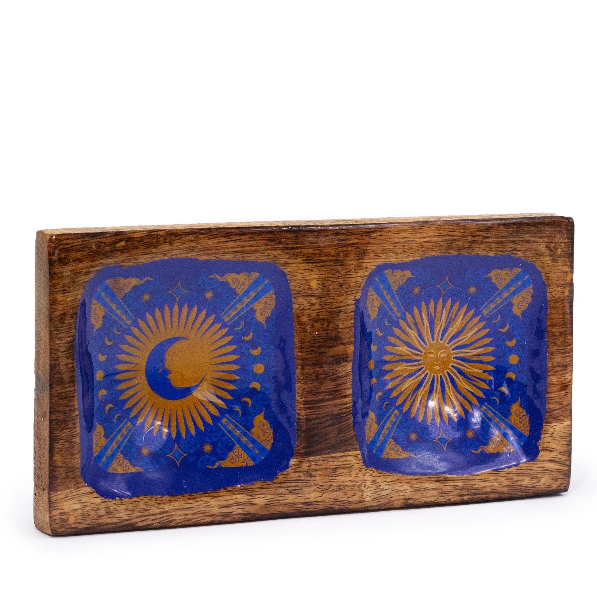 Hop Hare Enameled Double Trinket Tray - Sun & Moon - Luna Panther