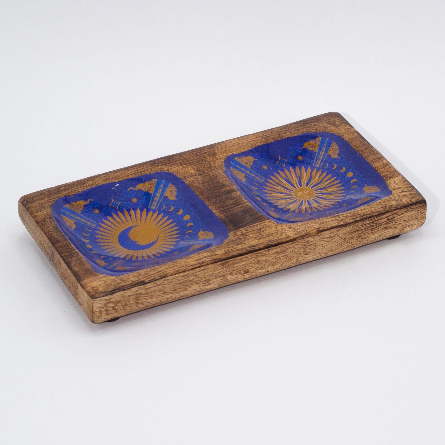 Hop Hare Enameled Double Trinket Tray - Sun & Moon - Luna Panther