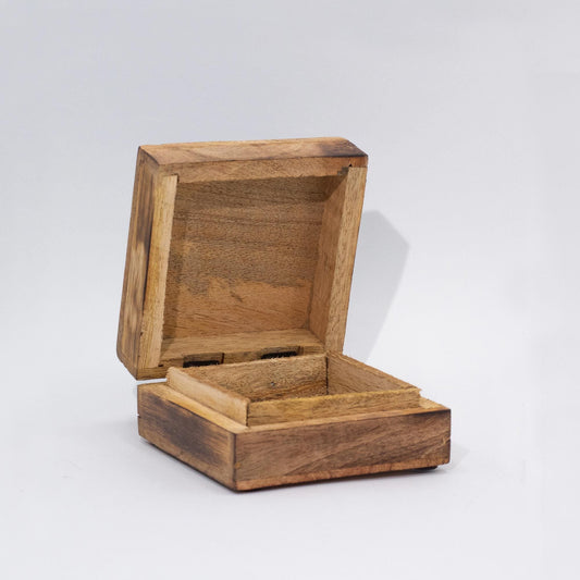 Hop Hare Small Enameled Square Box - Wolf & Moon - Luna Panther alternate view
