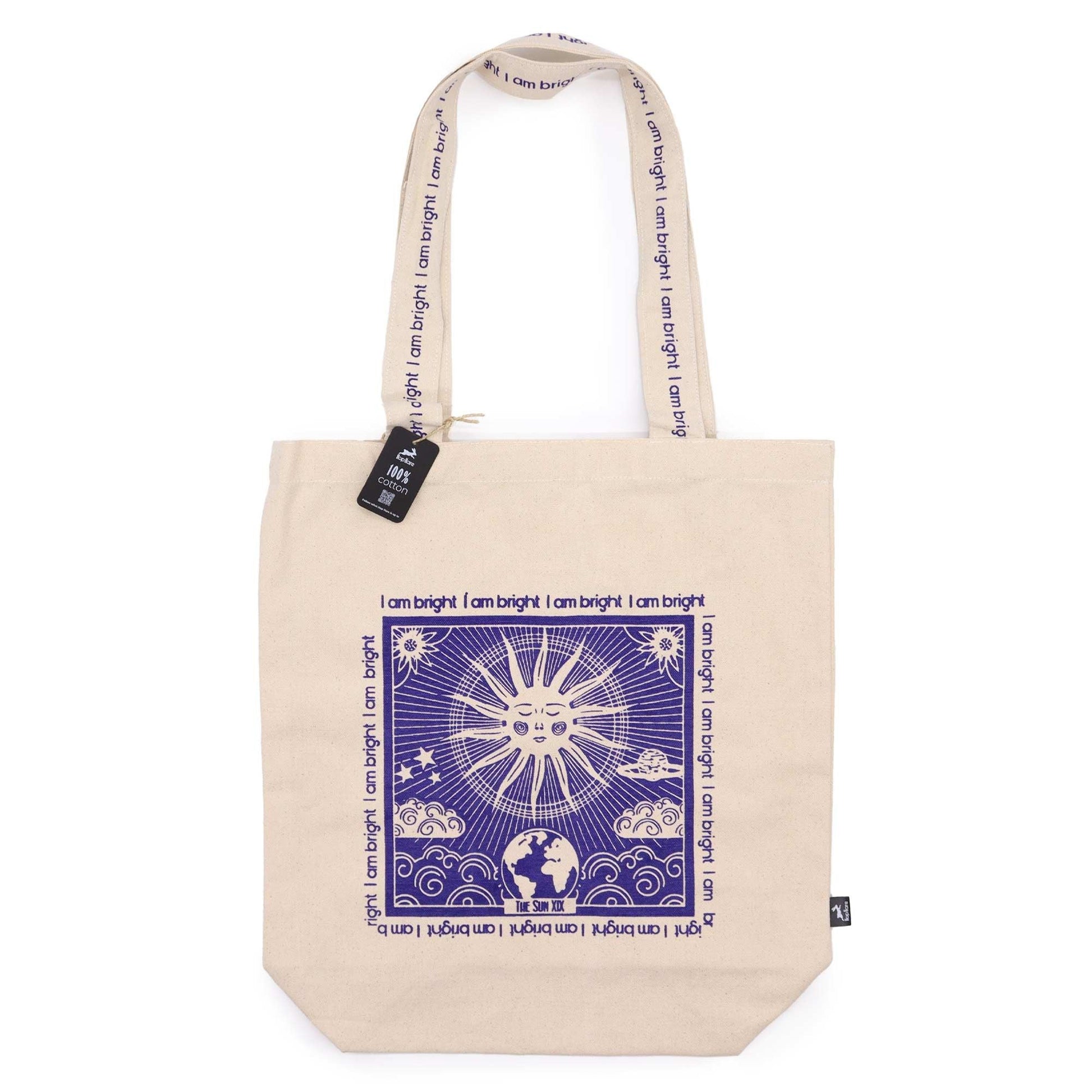 Polished Hop Hare Tote Bag - I am Bright featuring natural patterning and unique variations - Luna Panther