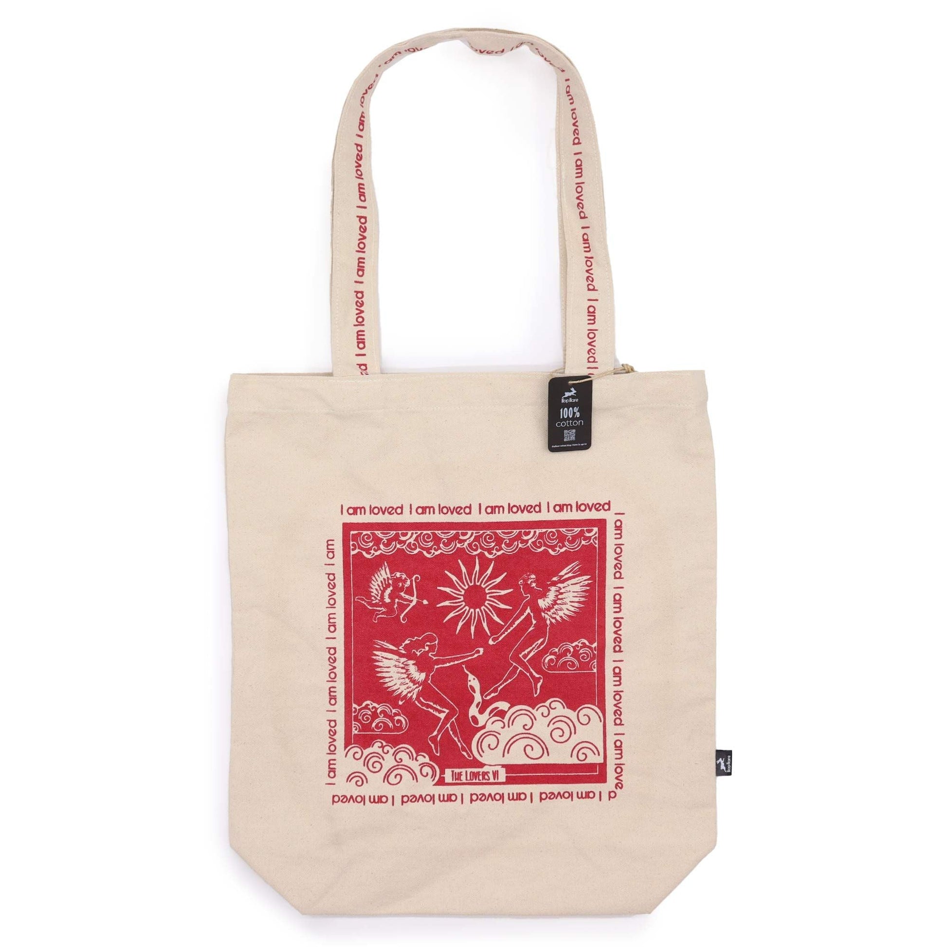Polished Hop Hare Tote Bag - I am Loved featuring natural patterning and unique variations - Luna Panther