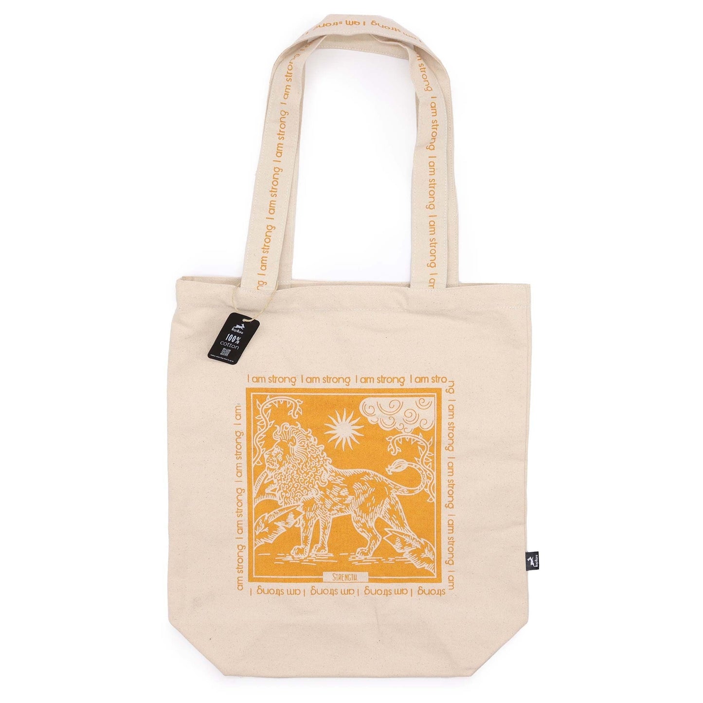 Polished Hop Hare Tote Bag - I am Strong featuring natural patterning and unique variations - Luna Panther